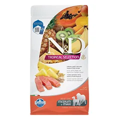 Farmina N&D Tropical Selection Medium Maxi Adult Salmon, Spelt, Oats & Tropical Fruits sausas maistas šunims