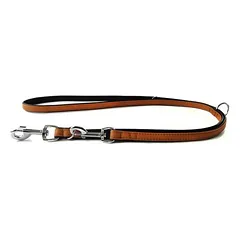 Das Lederband Hunde Führleine Denver cognac/schwarz
