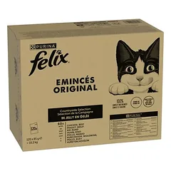 Didelė pakuotė Felix Classic Pouches 120 x 85 g, drėgnas maistas katėms