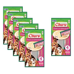 INABA Churu 4P vištienos ir lašišos skonio skanėstas šunims 24x14g