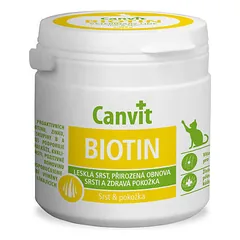 Canvit Biotin tabletės katėms, 100 g (pakuotėje 100 tablečių) parduotuvėje 1petshop.lt