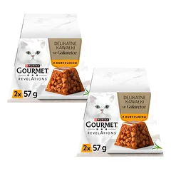 GOURMET Revelations Delikatesiniai gabalėliai želė su vištiena 4x57g