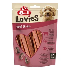 8in1 Lovies jautienos juostelės skanėstai šunims, 80 g