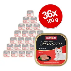 Animonda Vom Feinsten Kitten ekonominė pakuotė, drėgnas maistas katėms 36 x 100 g