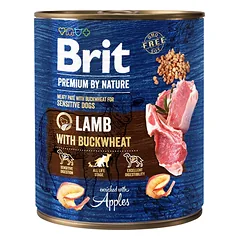 BRIT Premium by Nature 800 g natūralus ėrienos ir grikių ėdalas šunims