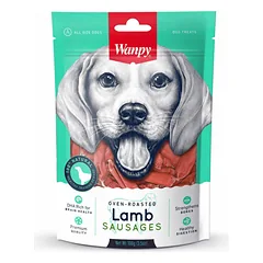 Wanpy skanėstas šunims, vytintos ėrienos dešrelės,100g