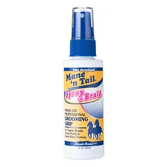 Mane'n Tail Spray & Braid - produktas, palengvinantis plaukų, karčių ir uodegų pynimą arkliams ir šunims
