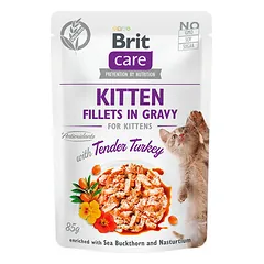 Brit Care Cat Kitten Pouch Fillets in Gravy Turkey 85 g