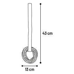 Flamingo Glow Tug Rope Ring - traukimo žaislas su pintu žiedu šunims, šviečia tamsoje, geltonas, Niebieski / S — 2 nuotrauka