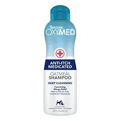 TropiClean OxyMed Anti-Itch Medicated Shampoo medicininis šampūnas nuo niežėjimo šunims ir katėms, 355 ml