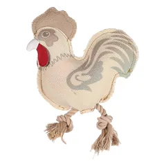 Flamingo Rooster - šuns žaislas, gaidys su virve ir cypliuku