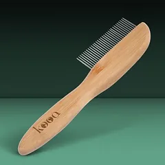 kooa bambukinės šukos su besisukančiais dantimis, L 21,5 x B 5,5 x H 1,5 cm — 5 nuotrauka