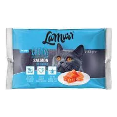 La Murr konservuotas kačių ėdalas su lašiša padaže, 4 x 100 g photo