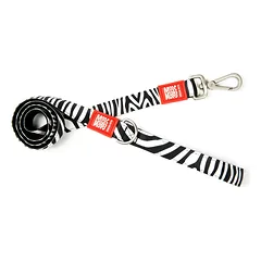 Max&Molly Trumpas Pavadėlis Zebra - spalvingas miesto pavadėlis šunims, zebro raštas, 120 cm — 4 nuotrauka