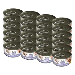 BRIT Care Cat Real Mackerel in Gravy 24x80 g makrelių filė sultinyje, drėgnas kačių maistas