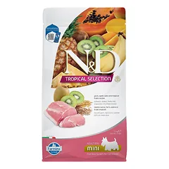 Farmina N&D Tropical Selection Mini Adult Pork, Spelt, Oats & Tropical Fruits sausas maistas šunims