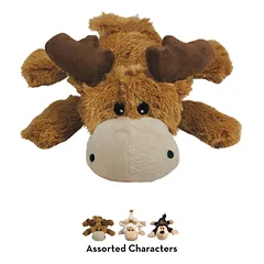 KONG Cozie Assorted Naturals pliušinis žaislas šunims su pypsiku, vidutinio dydžio — 2 nuotrauka