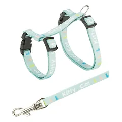 TRIXIE Junior Kačiukų petnešos su pavadėliu, Kitty Cat motif, 21-33 cm-8 mm, 1.20 m (pak.4) — 4 nuotrauka
