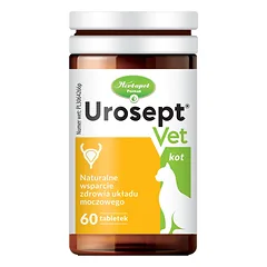 Urosept Vet katėms – natūrali pagalba jūsų katės šlapimo sistemos sveikatai, 60 tablečių.