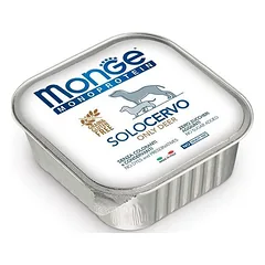 Monge Monoprotein paštetas, tik elniena, drėgnas maistas šunims 150 g parduotuvėje e-zoo.lt
