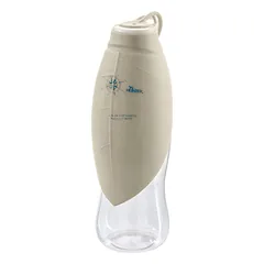 HUNTER kelioninis buteliukas su silikoniniu dubeneliu, 550 ml, smėlio sp.