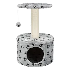 Trixie Toledo scratching post kačių namelis su draskomu stulpu ir guoliu, pilka, 61 cm — 5 nuotrauka