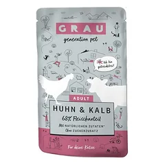 GRAU Adult be grūdų drėgnas maistas katėms 16 x 125 g — 3 nuotrauka