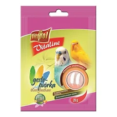 Vitapol Vitaline Thick Feathers papildomas maistas banguotiems papūgėlėms, 20 g