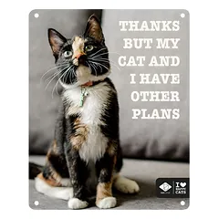 D&D Schild I Love Happy Cats "Other plans"