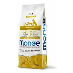 Monge All Breeds Adult Monoprotein su vištiena, ryžiais ir bulvėmis, sausas maistas šunims 12 kg
