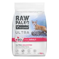 VetExpert Raw Paleo Ultra Adult Mini sausas pašaras su kiauliena mažų veislių šunims