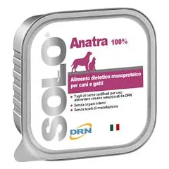 DRN Solo Anatra monoproteininis drėgnas maistas šunims ir katėms su antiena, 300 g