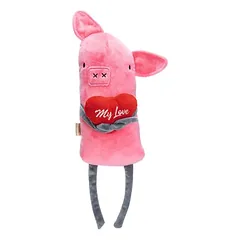 Beeztees Hundespielzeug Liebesschweinchen aus Plüsch pink
