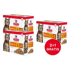 HILL'S Science Plan Feline Adult Multipack Poultry Selection 85 g x12 vnt (2+1 NEMOKAMAI)
