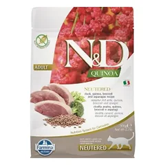 FARMINA N&D QUINOA - CAT Dry NEUTERED Duck Broccoli&Asparagus ADULT 300 g