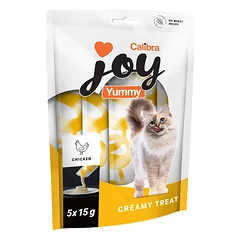 CALIBRA Joy Cat Yummy Chicken Treat 5x15 g su vištiena, kreminė pasta katėms