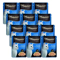 Miamor Feine Filets - drėgnas kačių maistas tunas krabų drebučiuose 12x100g