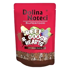 DOLINA NOTECI SUPERFOOD jautiena su žąsies širdimi 300g šlapio šunų ėdalo