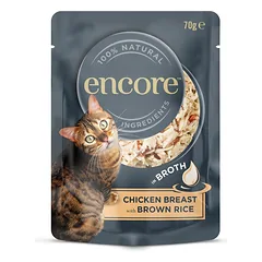 ENCORE Cat Chicken Breast with Brown Rice in Broth vištiena su rudaisiais ryžiais sultinyje 70 g photo