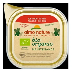 Almo Nature Bio Organic Maintenance jautienos paštetos suaugusioms katėms, 85 g