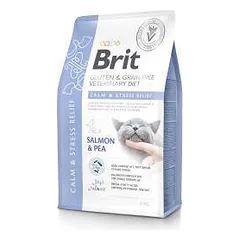 Brit GF Veterinary Diets Cat Calm Stress Relief sausas maistas katėms, tirpinatis struvito akmenis, raminatis stresinėse situacijose, 2 kg