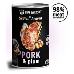 Paka Zwierzaka - Septintas dangus - Kiaulienos nugarinė su slyvomis (kiauliena ir slyvos) 12x400g