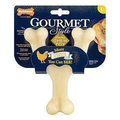 Nylabone Gourmet Wishbone Chicken - patvarus kramtomasis žaislas šunims, intensyvaus vištienos skonio