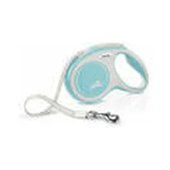 Flexi New Comfort ritininis pavadėlis šunims M (juosta) 5 m, šviesiai mėlynas — 2 nuotrauka