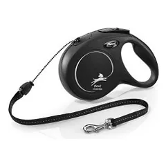 Flexi Classic Cord Black automatinis pavadėlis šunims - Pet24