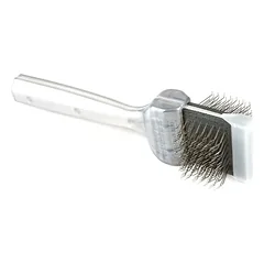 ActiVet Pro šepetys Coat Grabber - kietas, dvipusis, lankstus šepetys greitam poplaukio pašalinimui, skirtas veislėms su ilgu, tankiu kailiu - turi, Silver / Mała — 2 nuotrauka