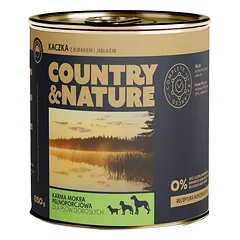 COUNTRY&NATURE Šlapias maistas be grūdų Antis su burokėliais ir obuoliais 850 g