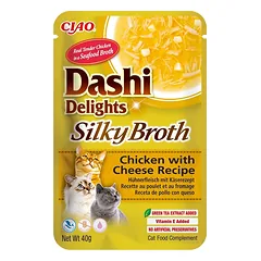 INABA Cat Dashi Delights Silky Broth Vištiena ir sūris 40g nuotrauka