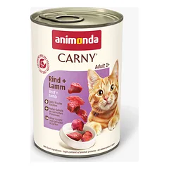 Animonda Carny Adult Beef + Lamb – konservai katėms su šviežia jautiena ir ėriena, 400 g