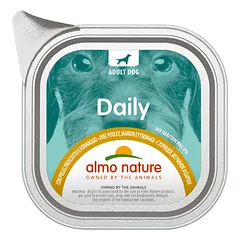 Almo Nature Daily Dog Vištiena su kumpių ir sūriu drėgnas maistas suaugusiems šunims, 100 g